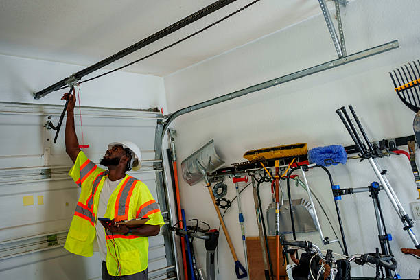 Professional Garage Door Roller Replacement technician working in Winterville, NC